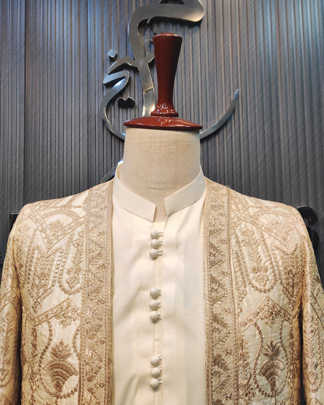 Ivory Embroidered Prince Coat