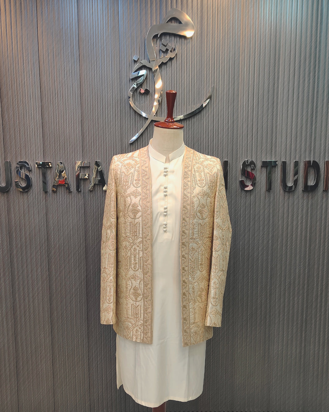 Ivory Embroidered Prince Coat