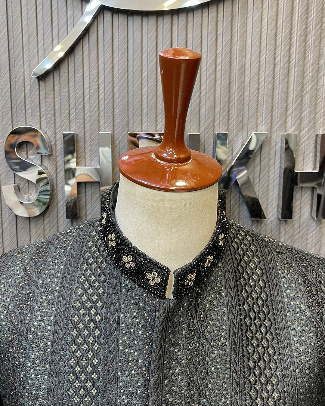 Charcoal Textured Prince Coat