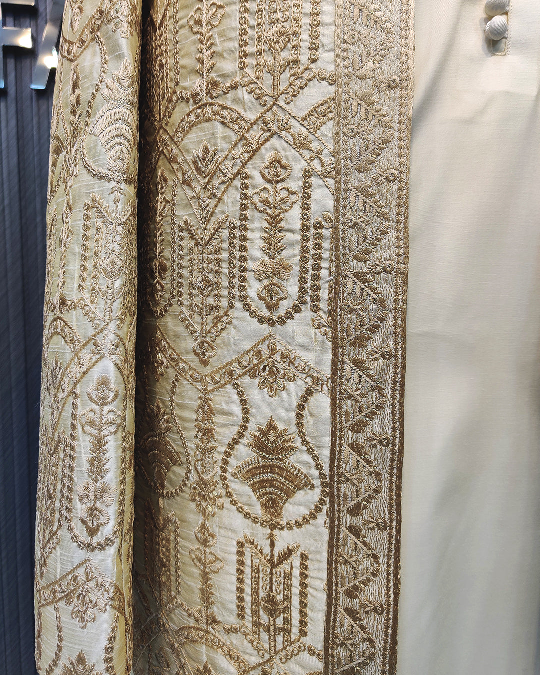 Ivory Embroidered Prince Coat