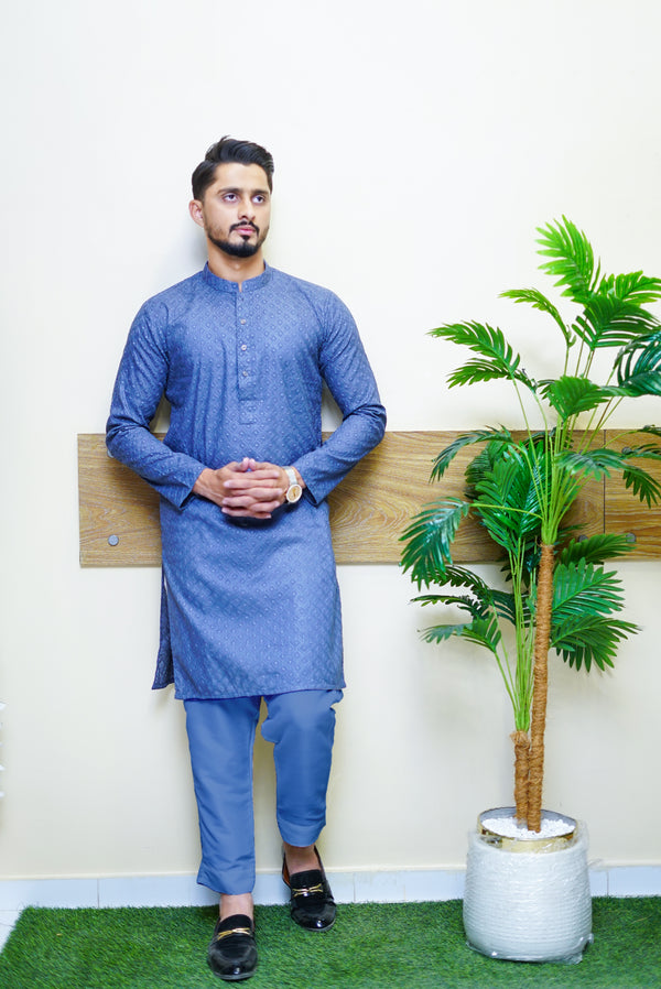 Chiken Embroidered Kurta Pajama