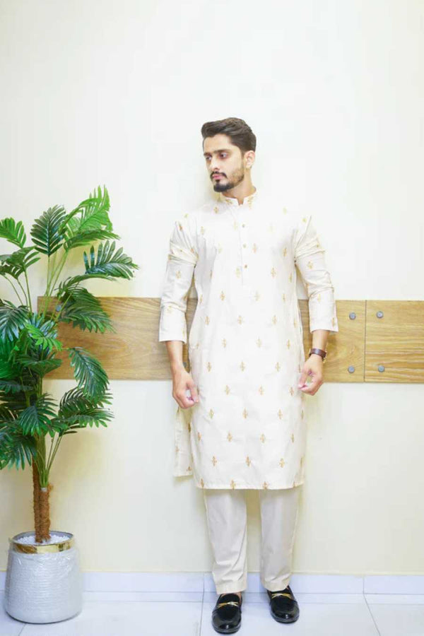 Taj Golden Butie - Kurta Pajama