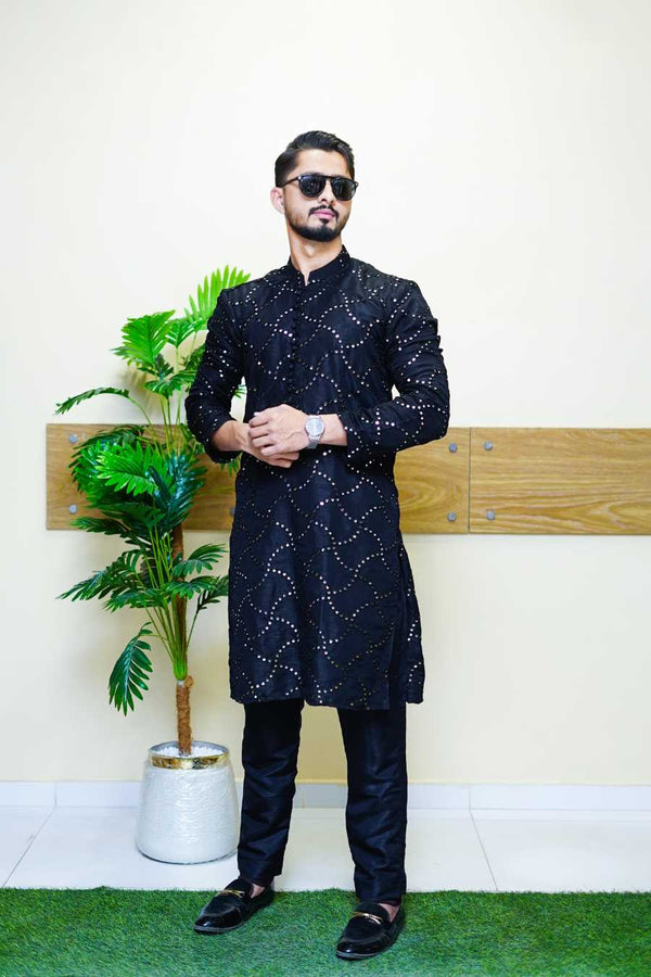 Foil Work Sitara - Kurta Pajama