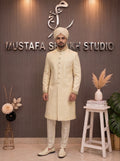 Ivory Royal Textured Sherwani