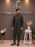 Fancy Handwork Green Prince Coat