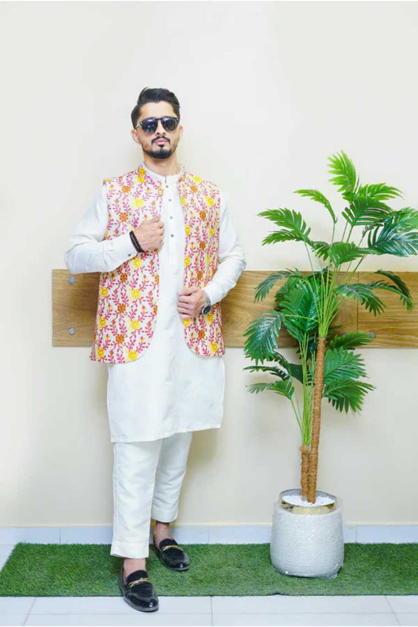 Multi Embroidered Waistcoat